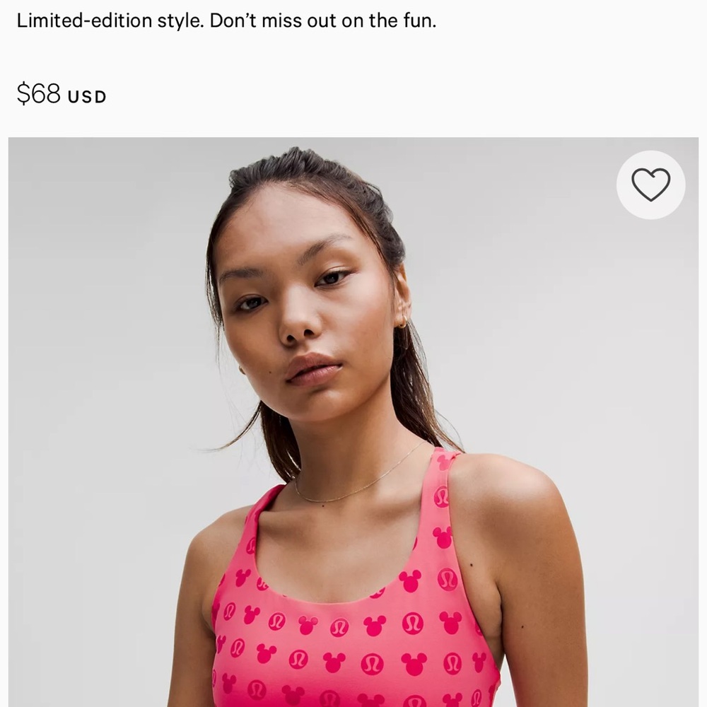 Pink Tank Top with Mickey Mouse Print